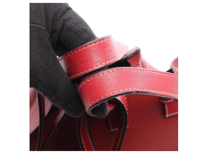 Borsa a mano in pelle Loewe Hammock Small 2-Way Rosso - vista 12