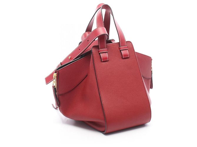 Borsa a mano in pelle Loewe Hammock Small 2-Way Rosso - vista 2