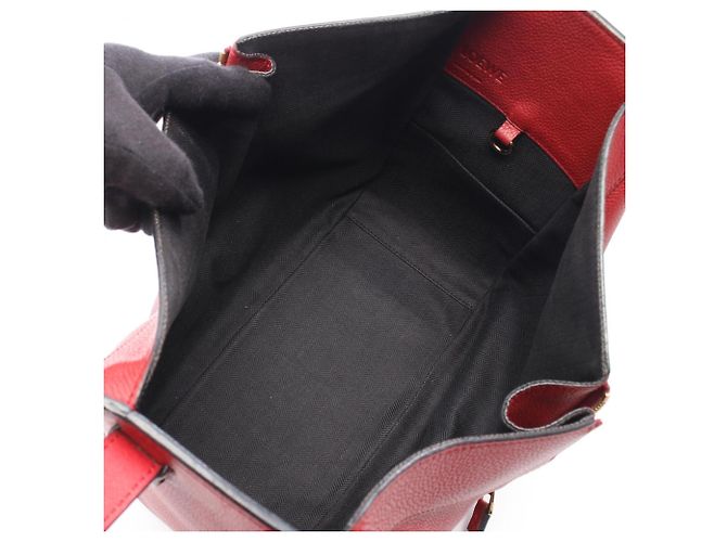 Borsa a mano in pelle Loewe Hammock Small 2-Way Rosso - vista 3