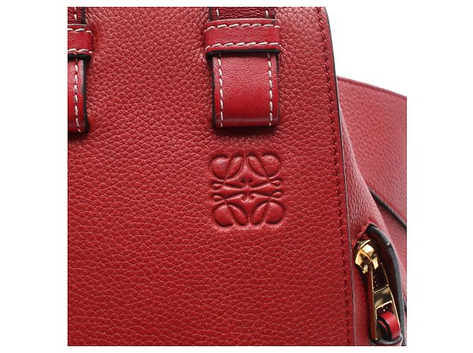 Borsa a mano in pelle Loewe Hammock Small 2-Way Rosso - vista 8