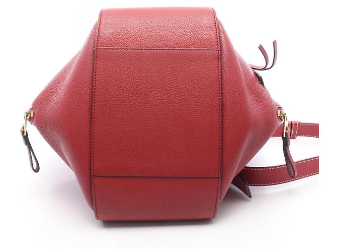 Borsa a mano in pelle Loewe Hammock Small 2-Way Rosso - vista 9