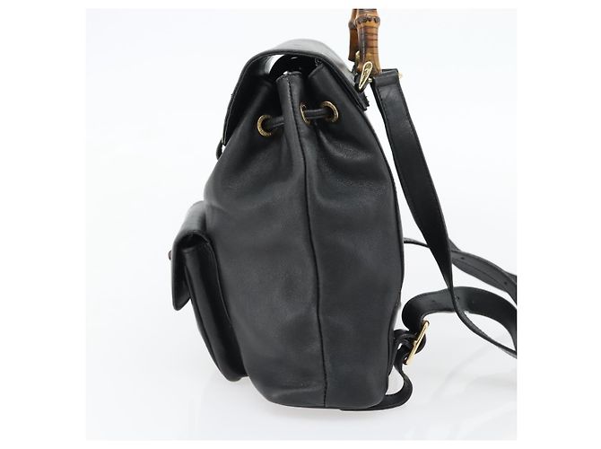 Gucci Vintage Bamboo Leather Mini Nero - vista 4