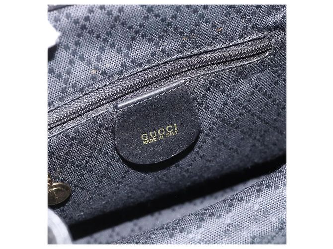 Gucci Vintage Bamboo Leather Mini Nero - vista 7