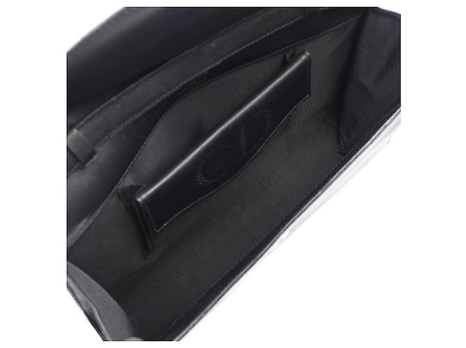 Borsa a tracolla in pelle nera Christian Dior Nero - vista 3