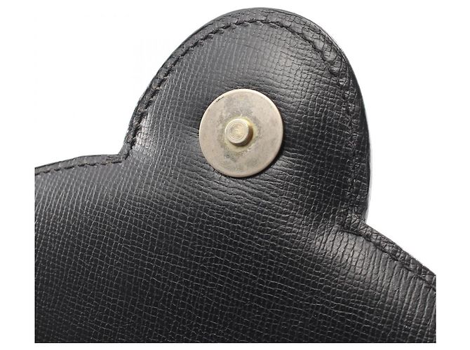 Borsa a tracolla in pelle nera Christian Dior Nero - vista 9
