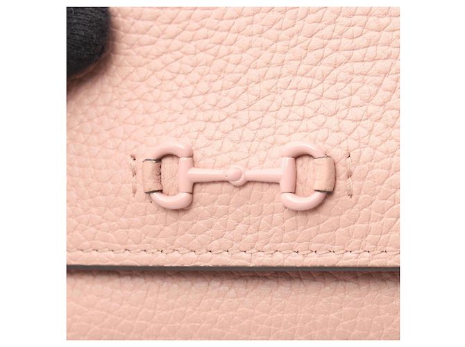 Gucci Horsebit Bi-fold Wallet aus rosa Leder Pink - Ansicht 10