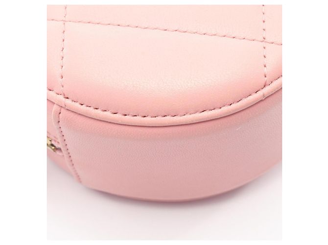 Borsa a tracolla 2-way Chanel 19 Matelassé Round Mini Rosa - vista 6