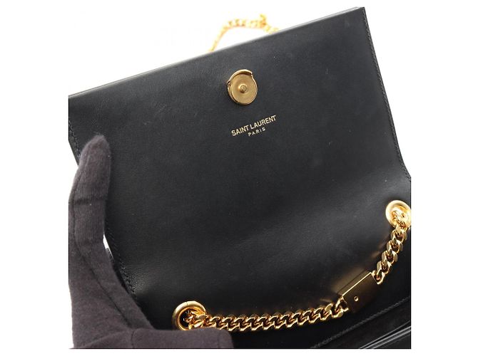Borsa a tracolla Yves Saint Laurent Paris Kate Monogram Nero - vista 5