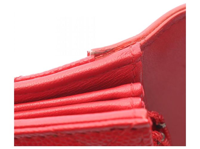 Chanel CC Filigree Matelassé Bi-fold Wallet Rot - Ansicht 12