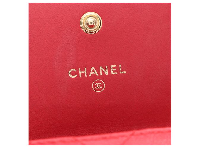 Chanel CC Filigree Matelassé Bi-fold Wallet Rot - Ansicht 4