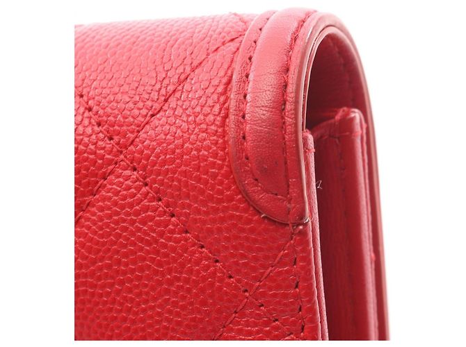Chanel CC Filigree Matelassé Bi-fold Wallet Rot - Ansicht 6
