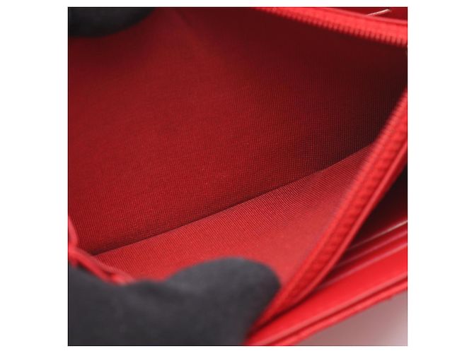 Chanel CC Filigree Matelassé Bi-fold Wallet Rot - Ansicht 9