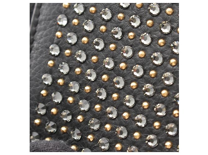 Portafoglio lungo rotondo Chanel Coco Mark con borchie Nero - vista 10