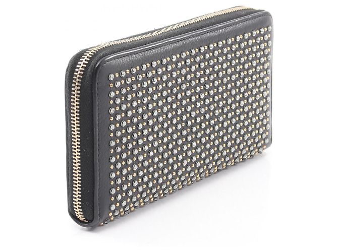 Portafoglio lungo rotondo Chanel Coco Mark con borchie Nero - vista 2