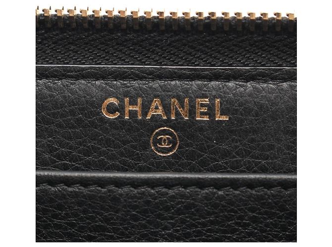Portafoglio lungo rotondo Chanel Coco Mark con borchie Nero - vista 4