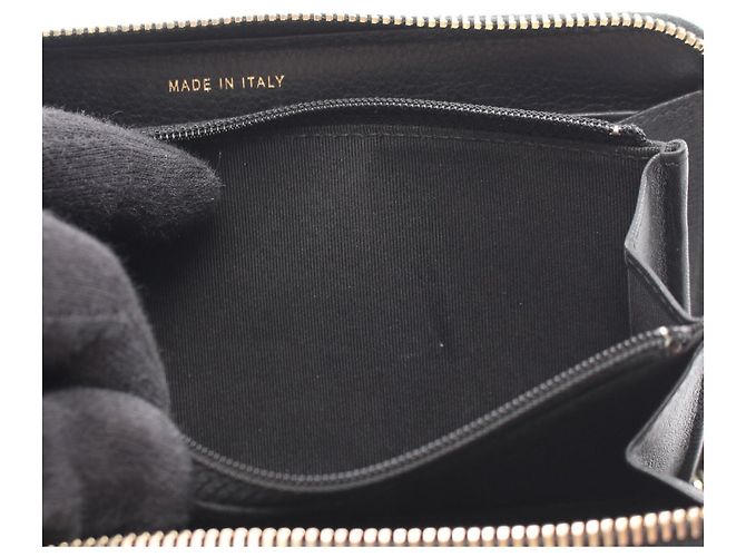Portafoglio lungo rotondo Chanel Coco Mark con borchie Nero - vista 6
