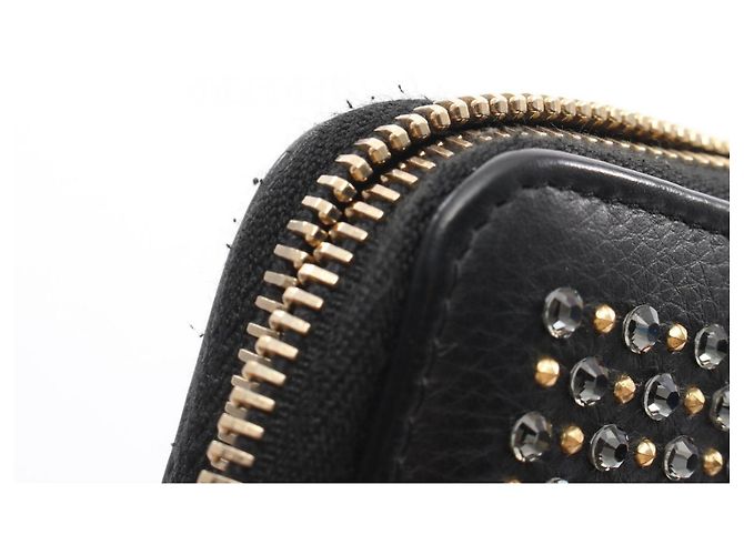 Portafoglio lungo rotondo Chanel Coco Mark con borchie Nero - vista 7