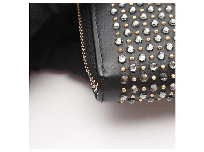 Portafoglio lungo rotondo Chanel Coco Mark con borchie Nero - vista 8