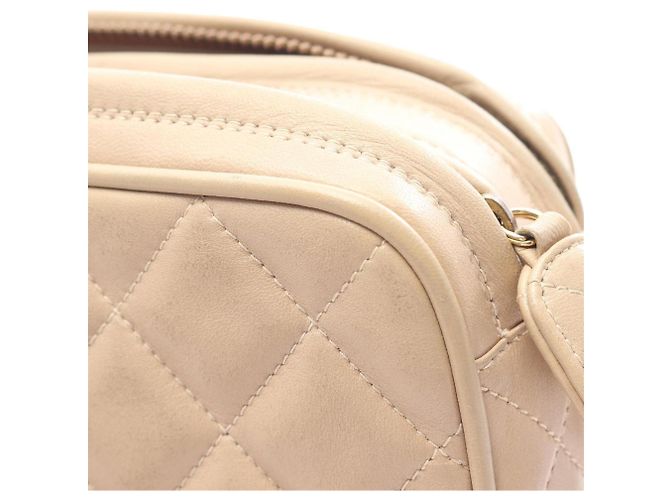 Borsa a Spalla Chanel Coco Mark Diamond Stitch Beige - vista 10