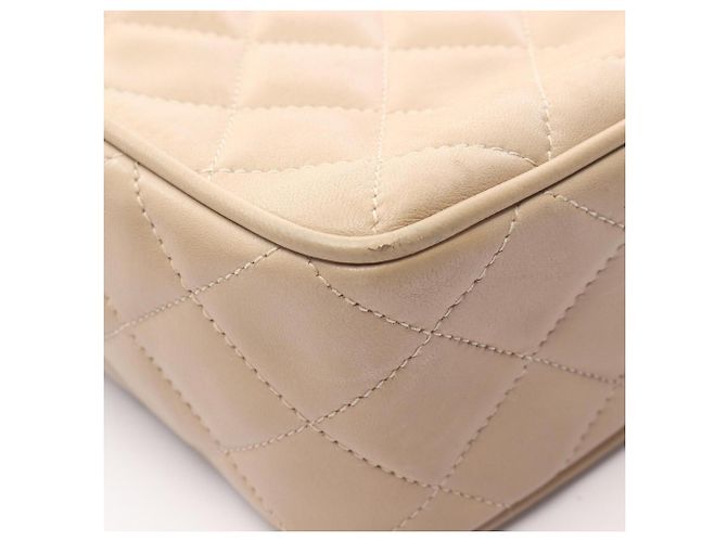 Borsa a Spalla Chanel Coco Mark Diamond Stitch Beige - vista 16