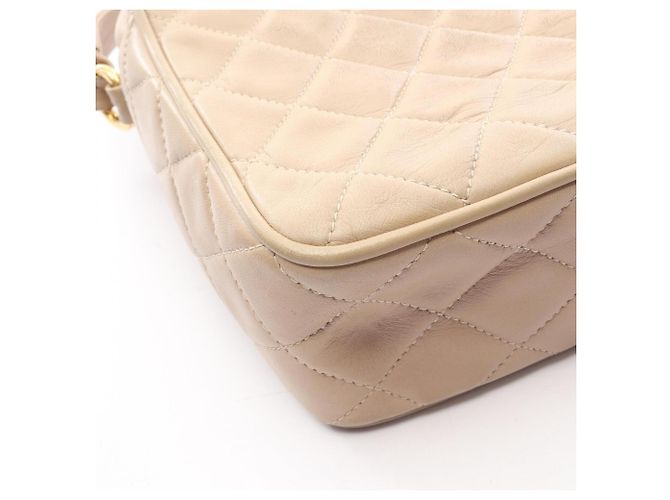 Borsa a Spalla Chanel Coco Mark Diamond Stitch Beige - vista 17