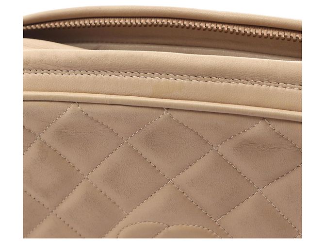 Borsa a Spalla Chanel Coco Mark Diamond Stitch Beige - vista 20