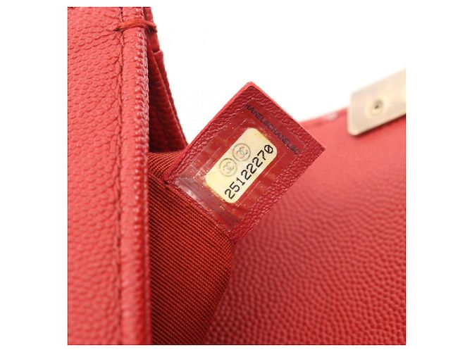 Borsa a tracolla Chanel Boy Small Chevron V-stitch Rosso - vista 5