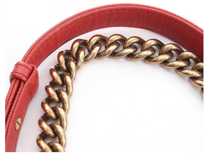Borsa a tracolla Chanel Boy Small Chevron V-stitch Rosso - vista 7