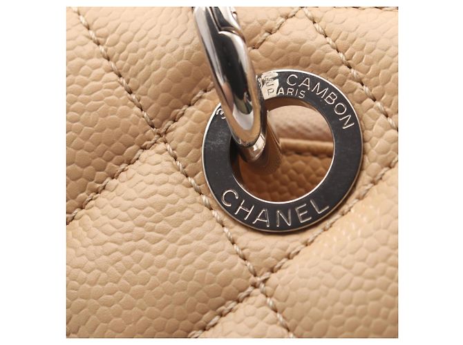 Borsa Tote Chanel Matelassé Grand Shopping Beige - vista 12