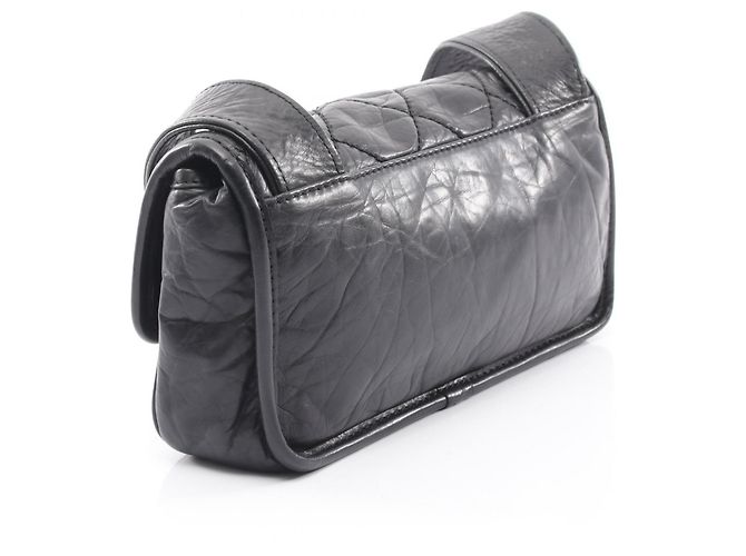 Timeless Borsa a tracolla Chanel Matelassé con logo Coco in rilievo Nero - vista 2