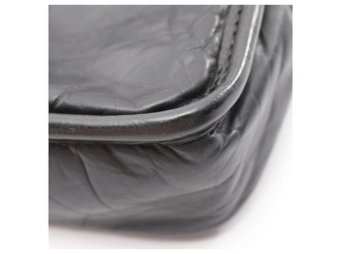 Timeless Borsa a tracolla Chanel Matelassé con logo Coco in rilievo Nero - vista 8