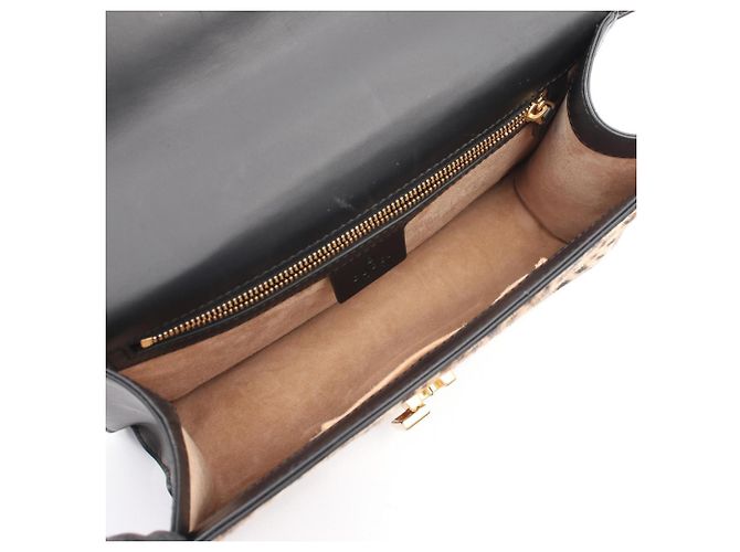 Borsa a tracolla 2 vie Gucci Sylvie Small Web Line Nero Multicolore Beige - vista 3