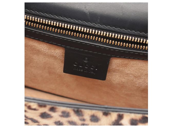 Borsa a tracolla 2 vie Gucci Sylvie Small Web Line Nero Multicolore Beige - vista 4