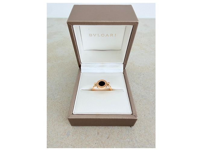 Bulgari Anello Bvlgari Bvlgari in oro rosa 18k Onice e Madreperla, Misura 54 Nero Bianco D'oro - vista 7