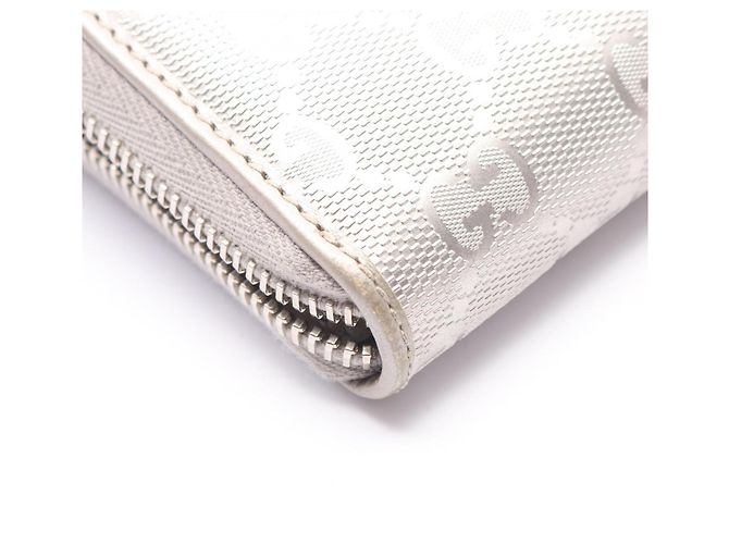 Gucci GG Imprime Round Long Wallet Silber - Ansicht 5