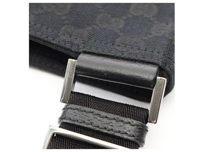 Borsa a tracolla Gucci in tela GG e pelle Nero - vista 7
