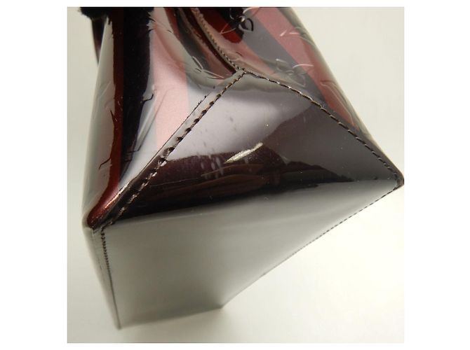 Borsa Louis Vuitton Monogram Vernis Wilshire PM Bordò - vista 12
