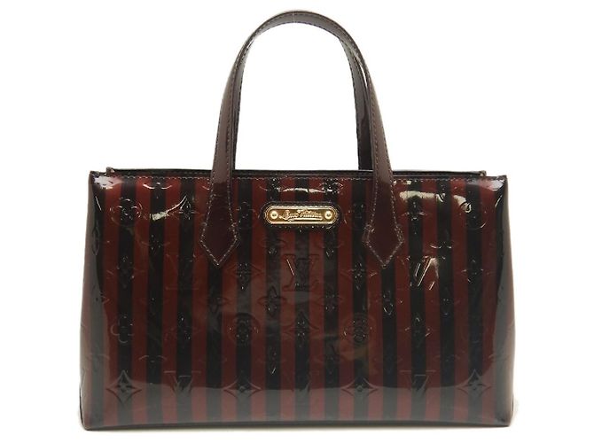 Borsa Louis Vuitton Monogram Vernis Wilshire PM Bordò - vista 2