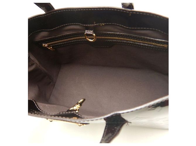 Borsa Louis Vuitton Monogram Vernis Wilshire PM Bordò - vista 4