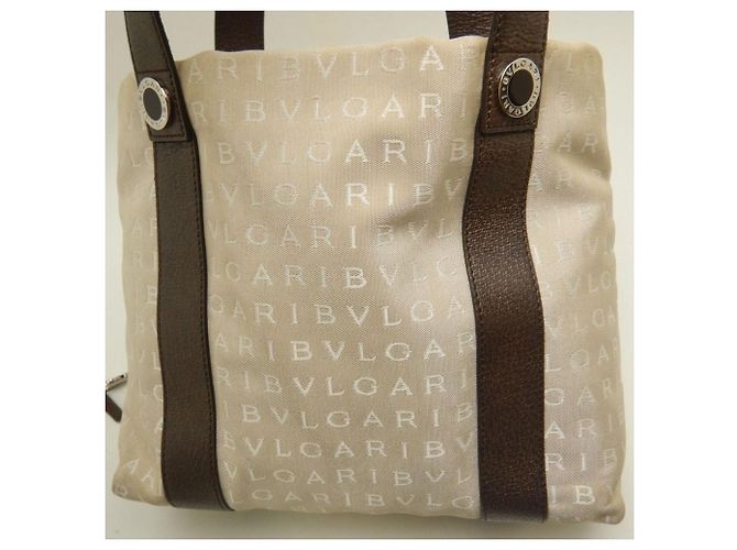 Bulgari Borsa tote Bvlgari Logomania in tela e pelle Marrone - vista 11