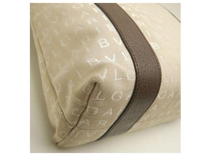 Bulgari Borsa tote Bvlgari Logomania in tela e pelle Marrone - vista 12