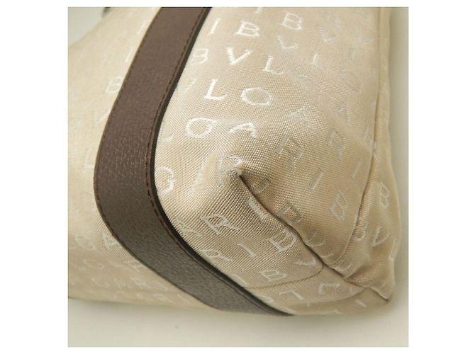 Bulgari Borsa tote Bvlgari Logomania in tela e pelle Marrone - vista 13