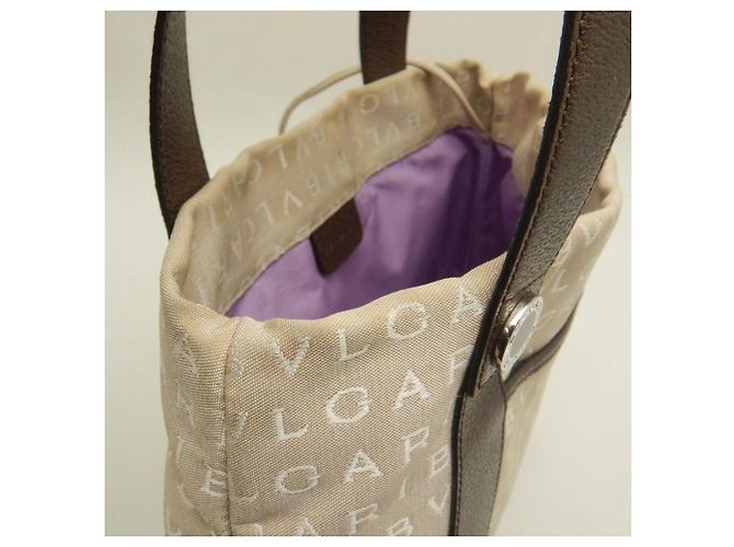 Bulgari Borsa tote Bvlgari Logomania in tela e pelle Marrone - vista 9