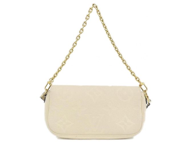 Ivy Borsa a tracolla con catena e portafoglio Louis Vuitton Monogram Empreinte Beige - vista 2