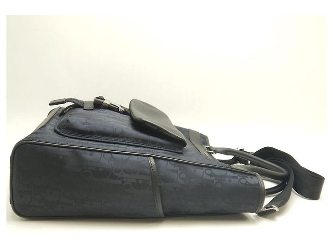 Borsa Tote 2-Way Christian Dior Dior Oblique Explorer Blu navy - vista 7
