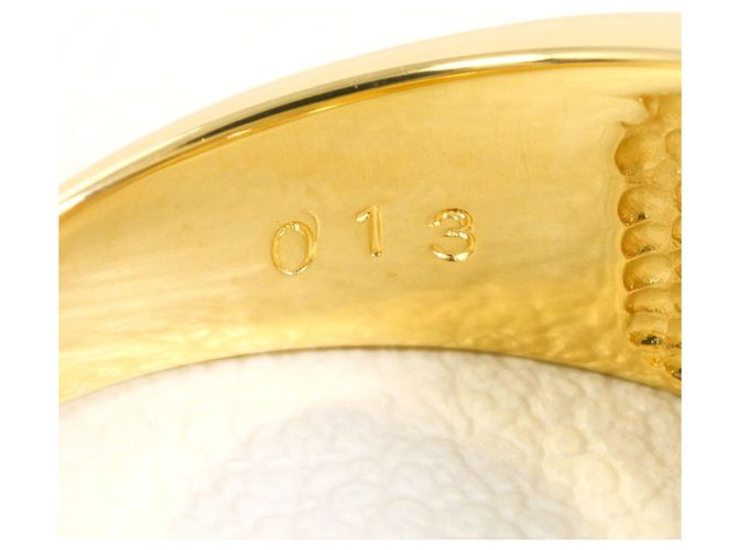 Autre Marque Bague anneau en platine et or avec diamant Doré - vue 6