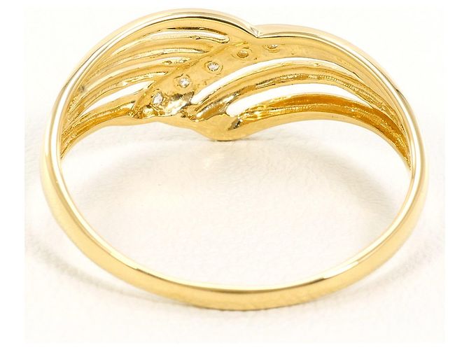 Autre Marque 18K Gelbgold-Ring mit Diamant Golden - Ansicht 3