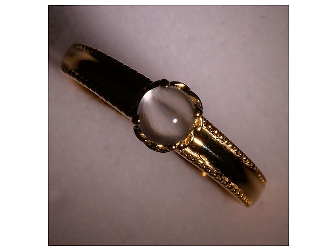 Autre Marque 18K Gelbgold-Ring mit Mondstein Golden - Ansicht 2