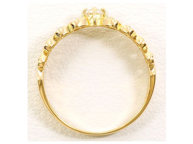Autre Marque 18K Gelbgold-Ring mit Diamant Golden - Ansicht 2