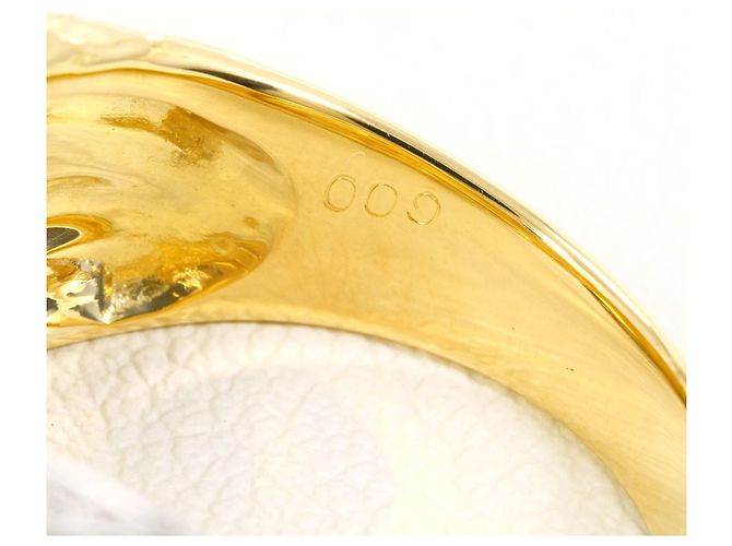 Autre Marque Platin- und Gelbgold-Diamantring Golden - Ansicht 6